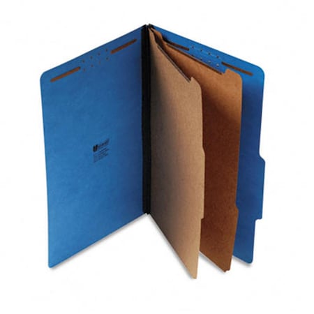 Coolcrafts Pressboard Classification Folders - Cobalt Blue - Legal Size - Six Sections - 10/Box CO3085498
